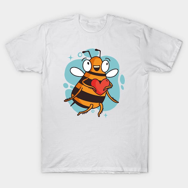 Cute Wholesome Bee T-Shirt by monkeywizzzard